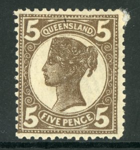 Queensland  1907 5p Brown SG 295 Mint D427 ⭐⭐⭐⭐⭐⭐