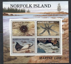 Norfolk Is 1986 Marine Life MS MUH