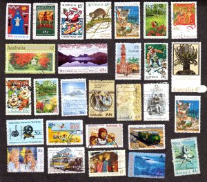 Australia, Lot of 50 used stamps, CV = $ 12.50  Lot 220360 -11