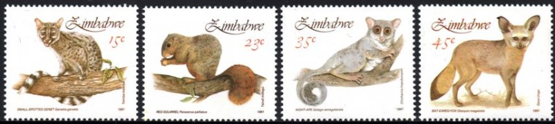 Zimbabwe - 1991 Small Mammals Set MNH**SG 800-803