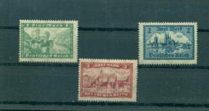 Germany - Sc# 337-9. 1924 German Castles. Light Hinged. $56.00.