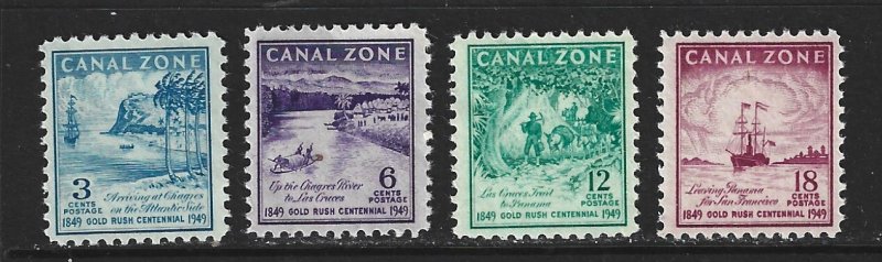 Canal Zone Scott#142 -145 Mint NH Complete Set California Gold Rush 2019CV $5.05