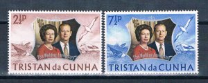 Tristan da Cunha 178-79 Unused set Silver Wedding Issue 1972 (HV0285)