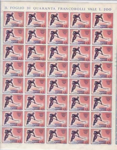 San Marino 1955  olympics mnh 5 lira stamp sheet R19912 