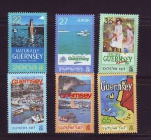 Guernsey Sc 801-806 2003 Europa Poster Art stamp set mint NH