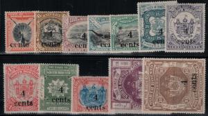 North Borneo 1904 124-135 Set LH CV$205