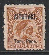 1903 Aitutaki - Sc 4 - MH VF - 1 single - New Zealand Birds