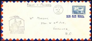 Canada Sc# C6 First Flight (Regina>Montreal) 1939 3.2 Trans Canada Air Mail