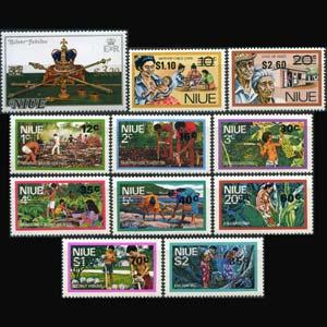 NIUE 1977 - Scott# 203-13 Economics Surch. Set of 11 NH