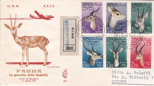 Somalia # C40-45, GAzelles, Registered First Day Cover