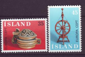 J19191 Jlstam 1976 iceland set mnh #490-1 europa