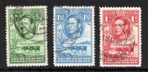 Bechuanaland Protectorate 1938 KG VI Definitive Low Values Used