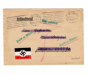 Germany Scarce Cinderella Auxiliary Return & Undeliverable W/ Letter & Cover ¼