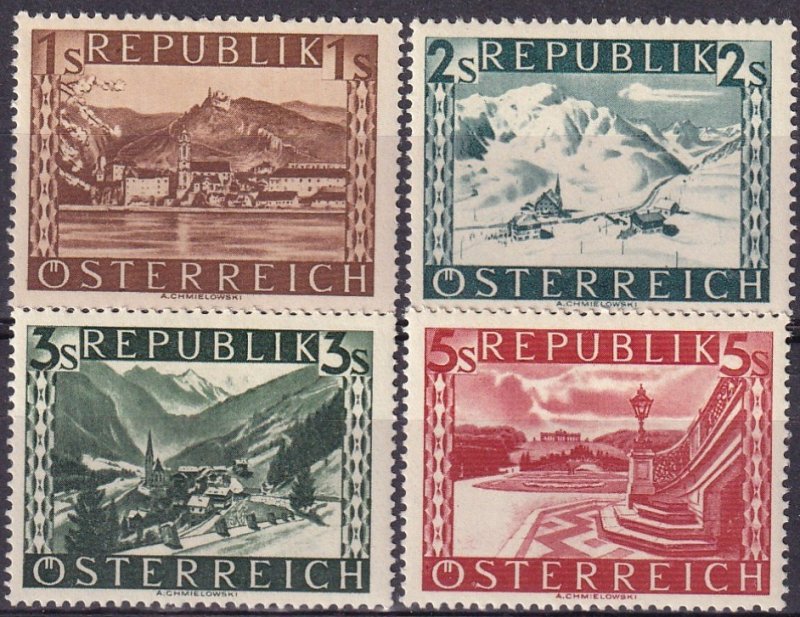 Austria #496-9   F-VF Unused  CV $54.35 (Z3002)