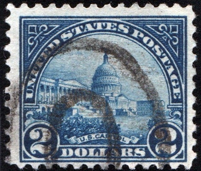SC#572 $2.00 U.S. Capitol Single (1923) Used
