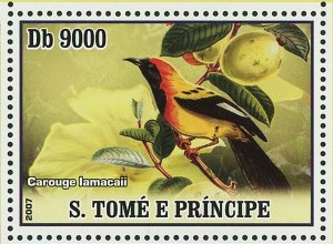 Birds Stamp Tangara Passe Ver Cassique Huppe Carouge Lamacaii S/S MNH #3032-3035