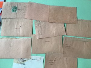 Belgium packet post receipts mostly 1938  11  item Ref A1974