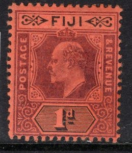 FIJI SG105 1903 1d DULL PURPLE & BLACK/RED MTD MINT