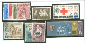 Malta #287-302 Unused Single (Complete Set)