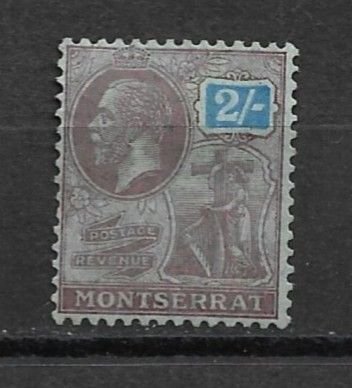 1922 Montserrat Sc70 2sh King George V MHR