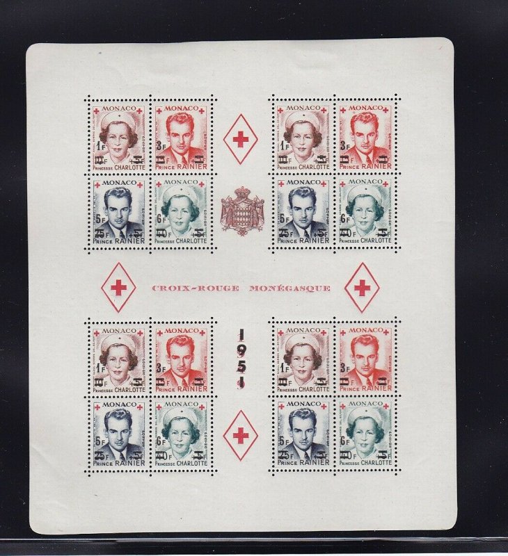 Monaco Scott # 291b sheet of 4 blocks VF OG mint scv $ 212 ! see pic !