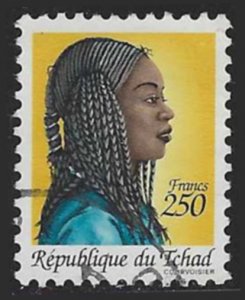 Chad #592 (1989), postally used single