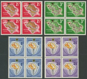 Ghana #21-24 Independent African States Conference Postage Stamps 1958 Mint NH