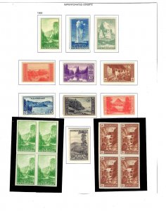 JASTAMPS: US Stamps Sc #756-765 1935 Farley National Parks imperforate MNH plus+