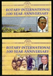 NIUE 795-796 MNH S/S SCV $11.00 BIN $6.75 ROTARY