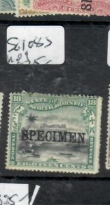 NORTH BORNEO    18C MOUNTAIN SG 108 SPECIMEN    MOG    P0507B H