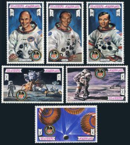 Ras Al Khaima 738-743,MNH. Apollo 16,1972.Mattingly,Duke,Young,Working on Moon.