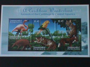 DOMINICA-ANIMALS OF THE CARIBBEAN & CENTRAL AMERICA- MNH-SHEET-VF LAST ONE