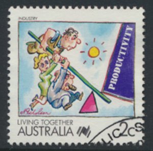 Australia SG 1112  SC# 1054 Living Together Industry 1988   see detail / scan