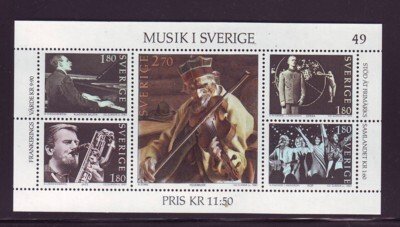 Sweden 1473 1983 Swedish Musicians stamp sheet mint NH