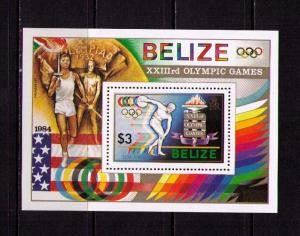 BELIZE Sc# 721 MNH FVF SS Olympic Rings Los Angeles