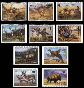 United States, Duck Hunting - State #SD3A13-22 Cat$130, South Dakota, 1989-19...