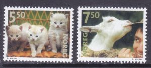 Norway 1316-17 MNH 2001 Pets - Kittens & Goat Set of 2