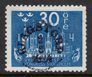 Sweden - Scott #202 - Used - Perfs short at right, pencil/rev. - SCV $21