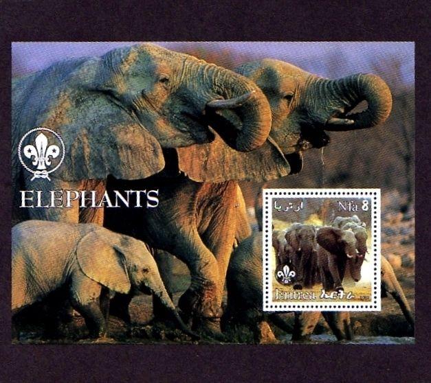 ERITREA - 2002 - ELEPHANTS - BABY ELEPHANT - AFRICA ++ MINT - PERF SHEET!