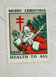 US #WX55 + #634 Used on Cover (1930 Christmas Seal) SCV~$10 [CVR329]