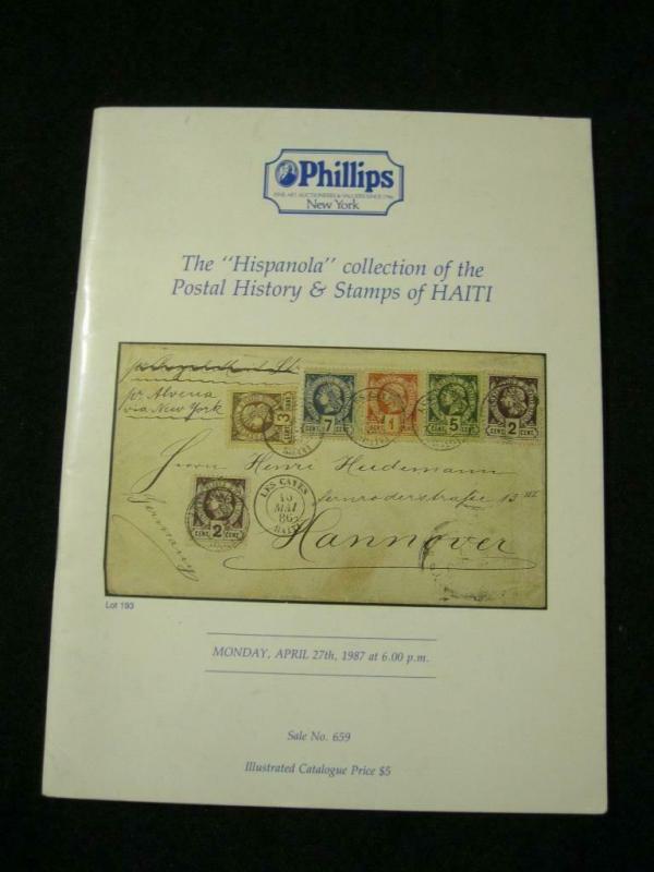 PHILLIPS AUCTION CATALOGUE 1987 HAITI 'HISPANIOLA' COLLECTION