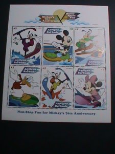 ANTIGUA & BARBUDA STAMP-MICKEY'S 70TH ANNIVERSARY-DISNEY CARTOON  MNH SHEET VF