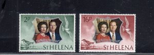 ST. HELENA #271-272 1972 SILVER WEDDING MINT VF NH O.G aa