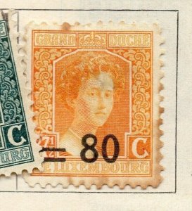 Luxemburg 1922-24 Early Issue Fine Mint Hinged 80c. Surcharged NW-191792