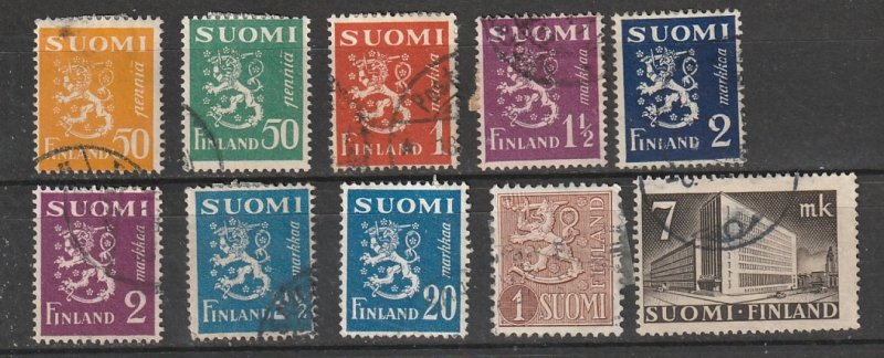 #163-4,166,169,171-2,174,296,219B,312 Finland Used