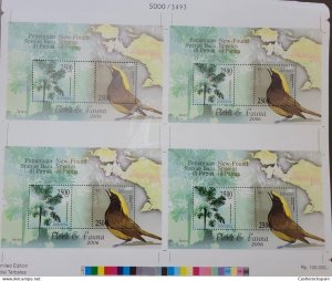 O) 2006 INDONESIA, IMPERFORATED PROOF, FLORA AND FAUNA, BIRDS - LICUALA ARBUSCUL