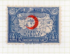 Turkey Crescent Issue Optd 1934 Issue Fine Mint Hinged 1/2K. NW-270693