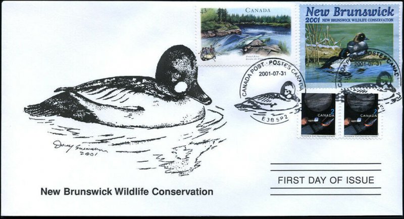 2001 New Brunswick Wildlife Golden Eye by D Perkins