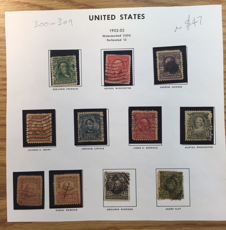 US Early 1900s LOT USED from old album SCV ~ $135