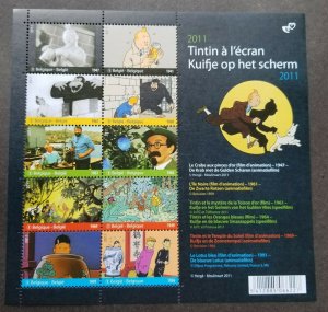 *FREE SHIP Belgium Cartoon Animation Tintin At Cinema 2011 Movie (sheetlet) MNH